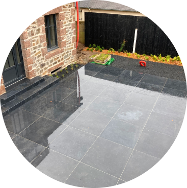 Paysage Creation Paysagiste Bourg Blanc Terrasse En Carrelage 1
