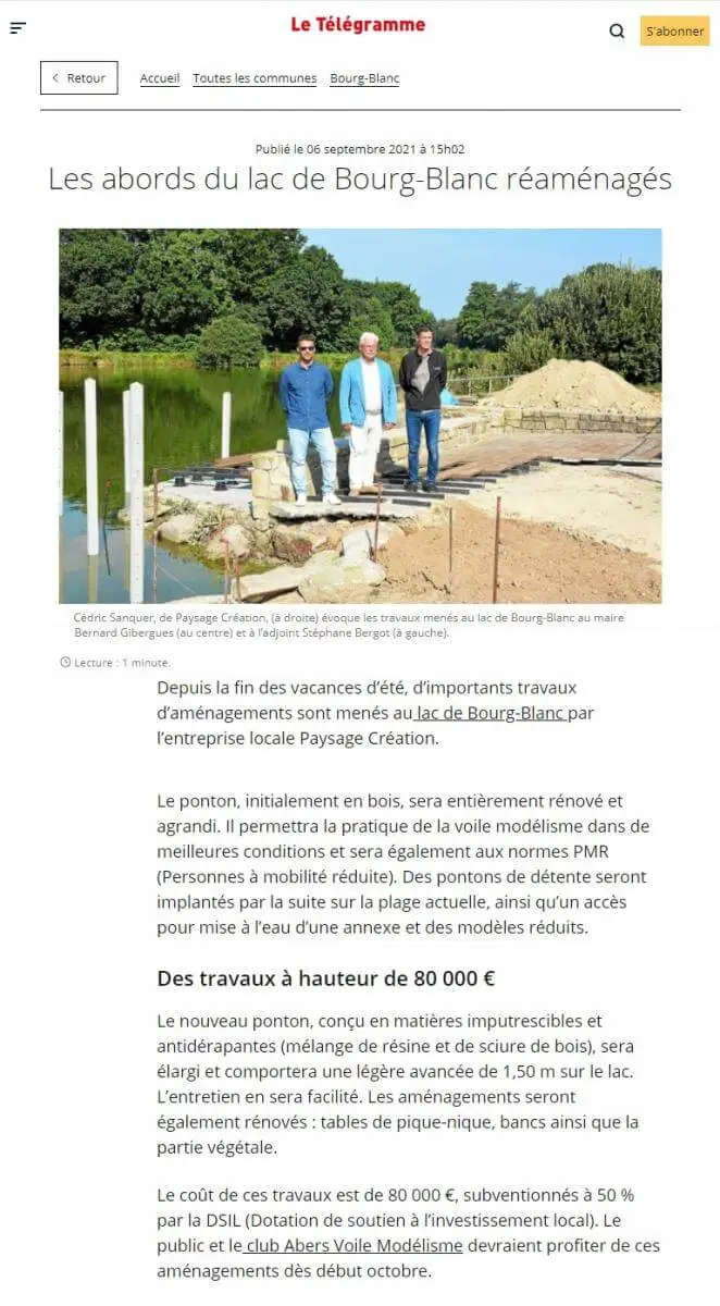 Paysage Creation Paysagiste Bourg Blanc Article Telegramme Paysagiste Bourg Blanc