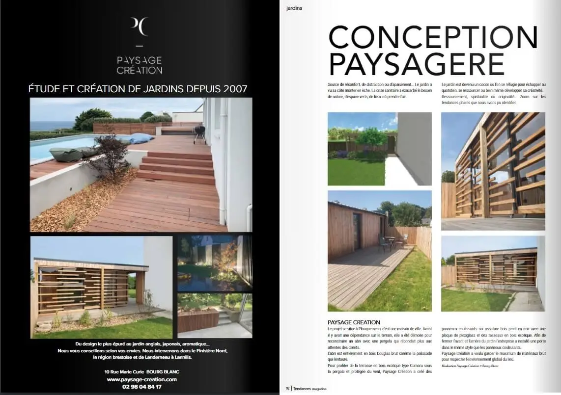 Paysage Creation Paysagiste Bourg Blanc Tendance Magazine Octobre
